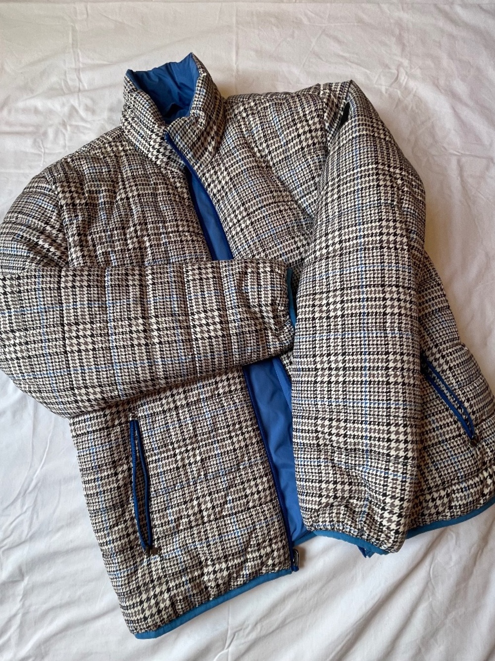 Brooks Brothers houndstooth reversible jacket